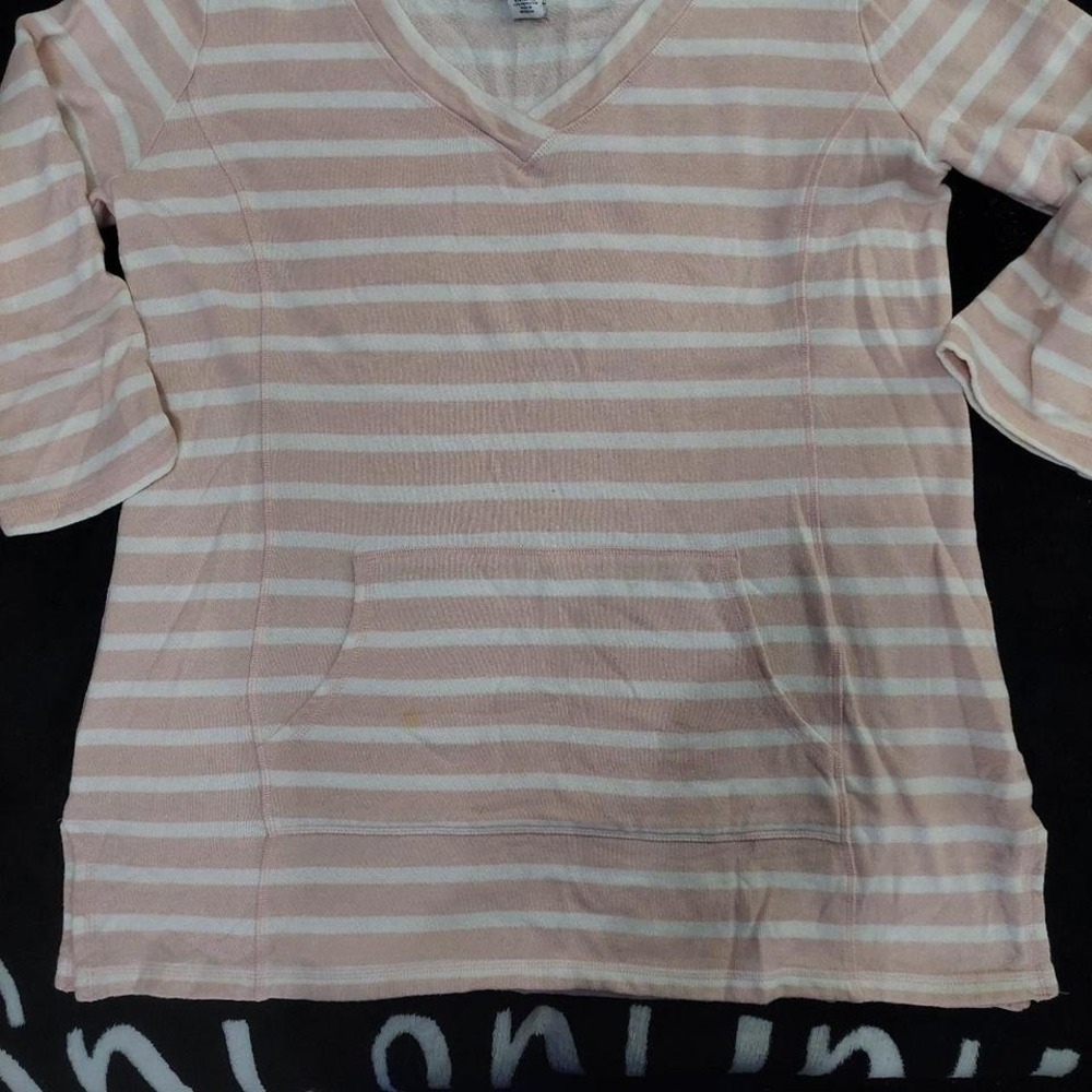 Liz Claiborne‎ XLT pink/white striped top